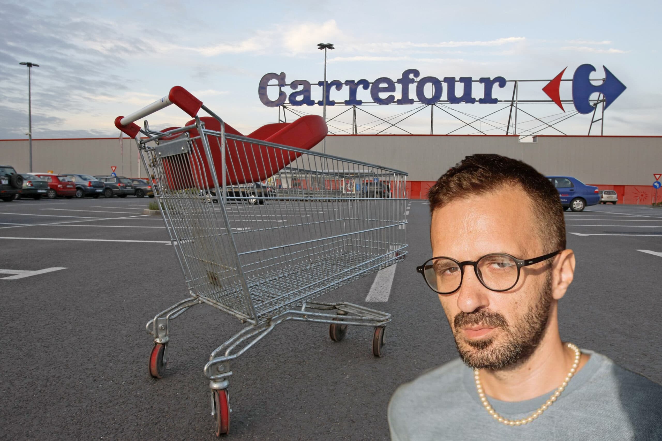 O lucrare misterioasă și o cădere nervoasă plină de cioburi la Carrefour Băneasa