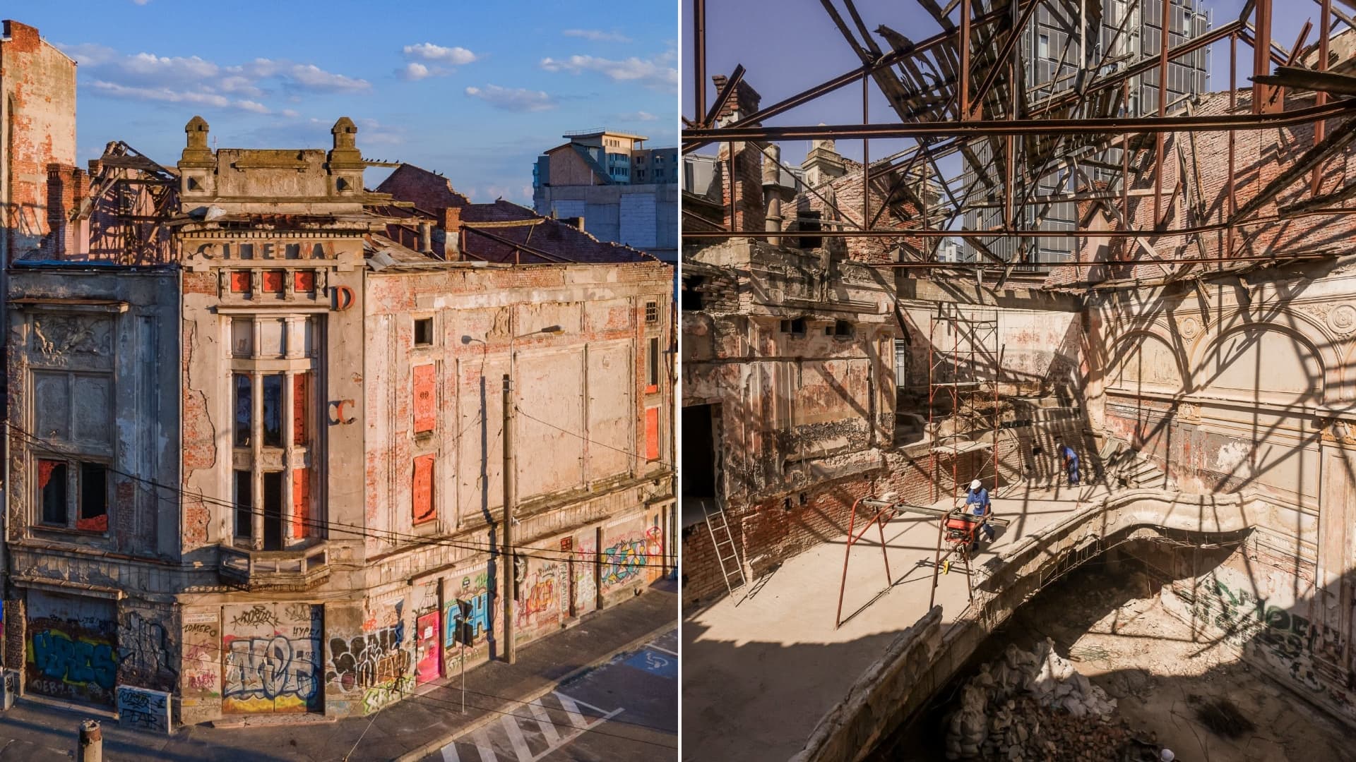 FOTO | Apel la bucureșteni pentru restaurarea Cinematografului Marconi, clădirea veche de un secol de pe Calea Griviței. De ce e nevoie și cum poți ajuta