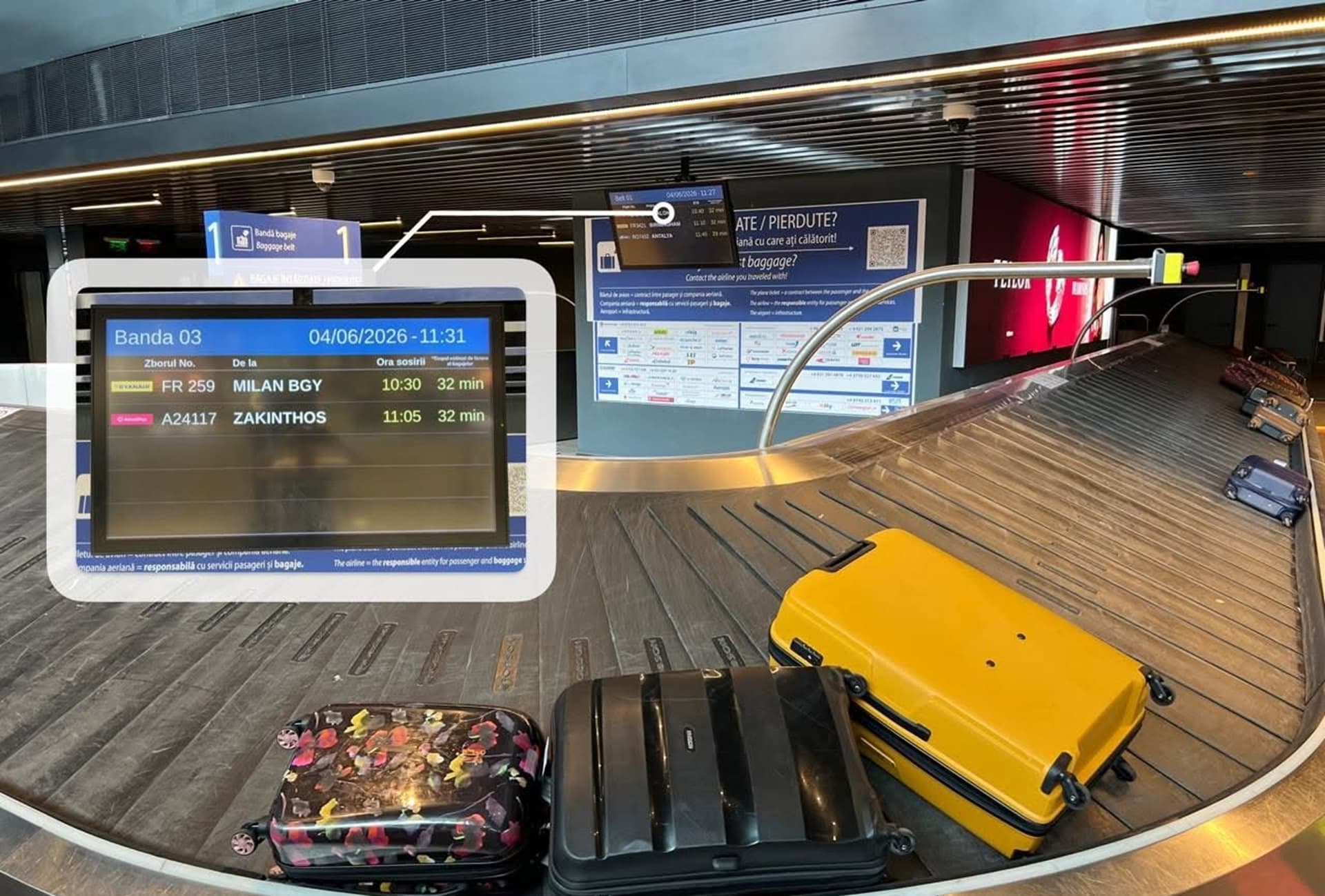 Bagaje livrate cu Inteligența Artificială pe Aeroportul Otopeni. Pasagerii vor fi înștiințați când le ajung gențile și valizele pe bandă
