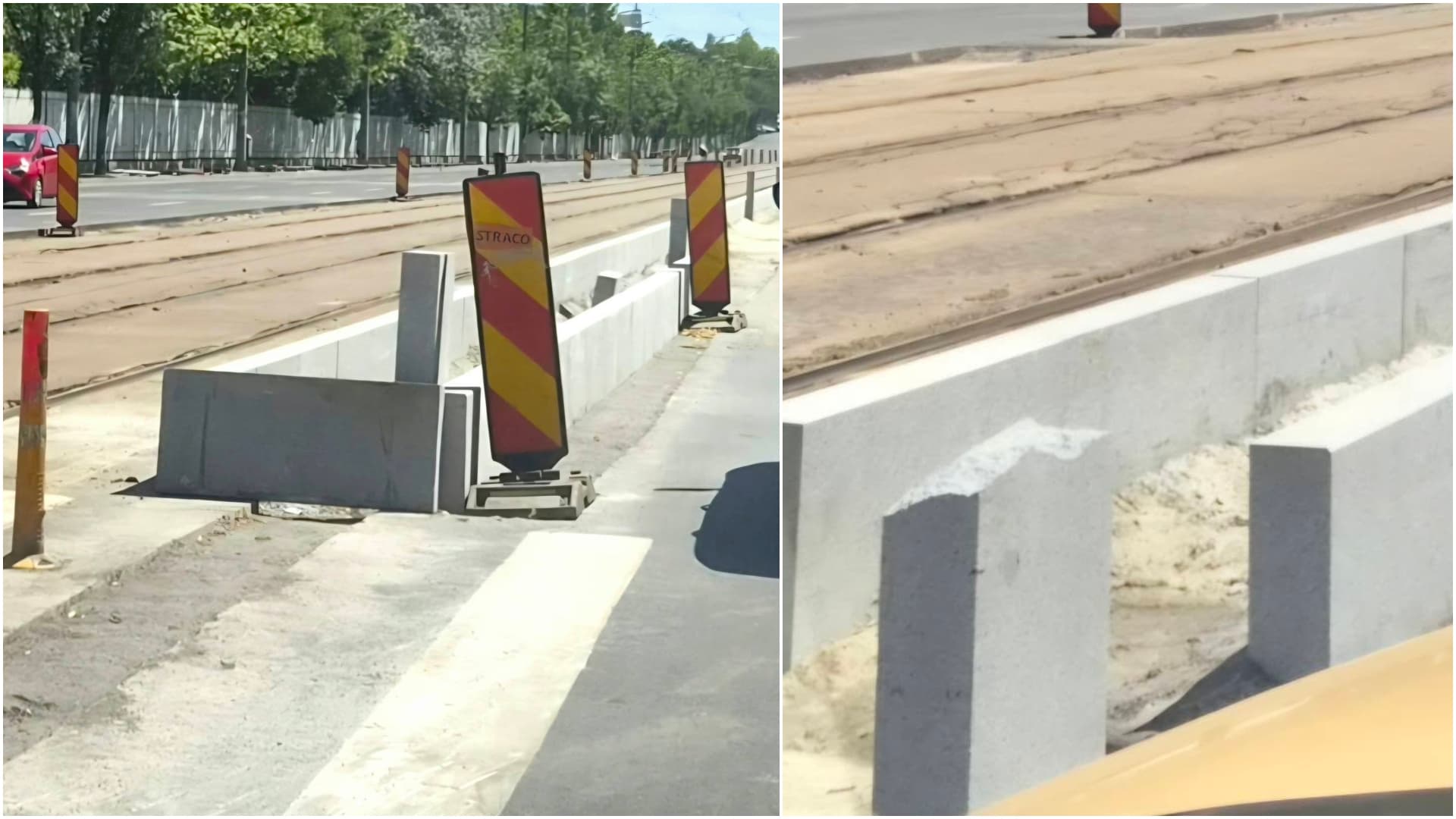 FOTO | Cazemate-n București, la Zidurile lui Băluță care au ajuns și pe Calea Văcărești. Teama șoferilor la vederea dihăniilor din beton, viitoare „ghivece” pentru copaci