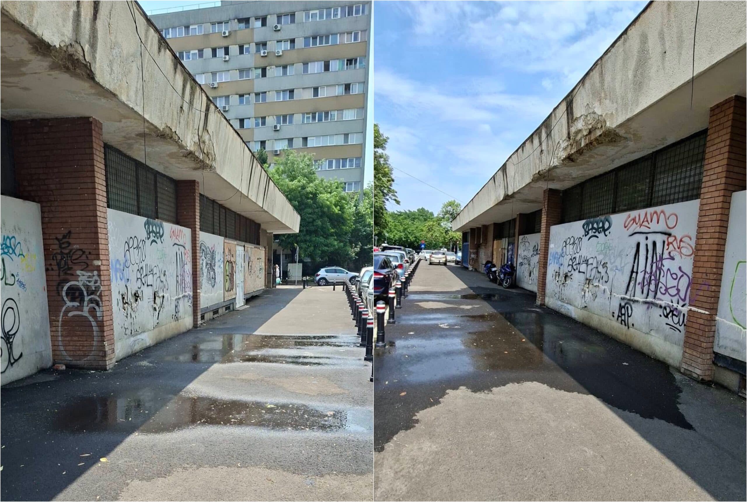 Complexul Minerva, fostul suflet comercial din Bucureștii Noi, se dărâmă în liniște. Pe vremuri, cartierul avea propriul centru civic, azi doar o ruină gata să se prăbușească