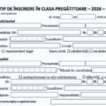 DOCUMENTE UTILE Cerere-tip de înscriere în clasa pregătitoare 2026 și actele necesare / Părinții completează cererile online sau la școala dorită