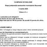 Olimpiada de Biologie 2026, etapa județeană: subiectele primite de elevii de clasele IX-XII pe 6 martie și baremele de evaluare
