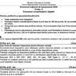 BAC 2026 – Competențe digitale. Modele de subiecte și baremul de corectare / În perioada 15-17 iunie, absolvenții de liceu susțin proba D, care se desfășoară în două etape