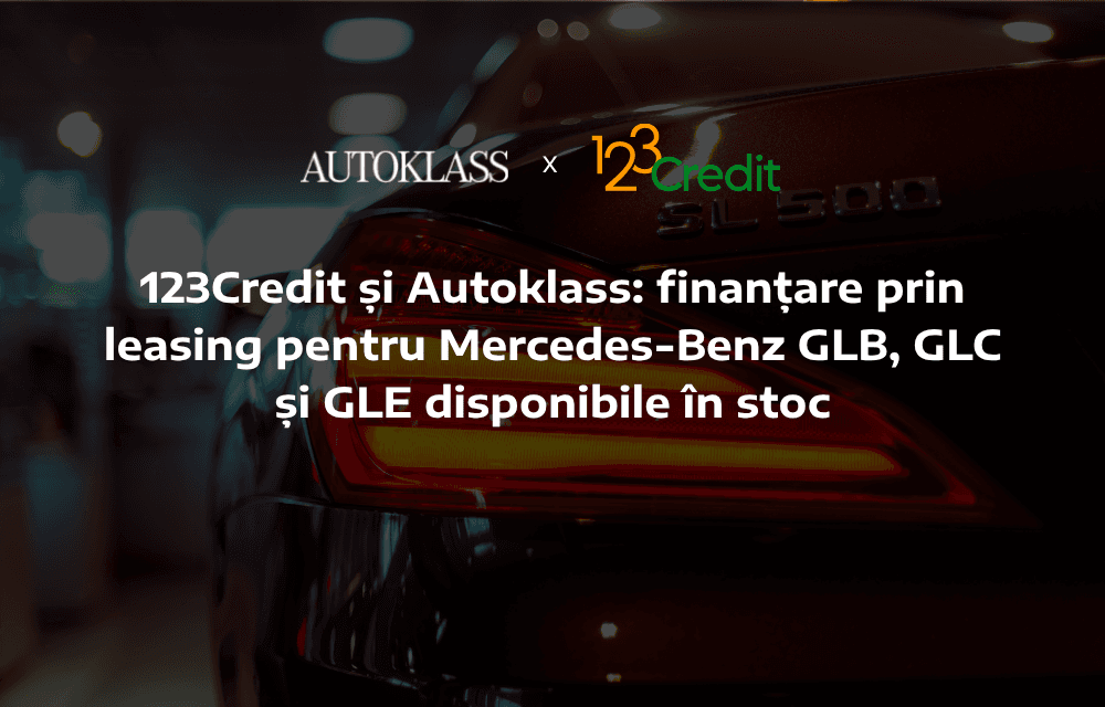 123Credit și Autoklass: finanțare prin leasing pentru 3 modele Mercedes-Benz GLB, GLC și GLE disponibile în stoc