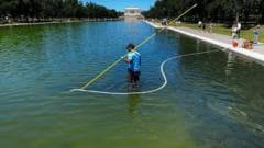 Former Olympian denies vandalising Washington Reflecting Pool after arrest