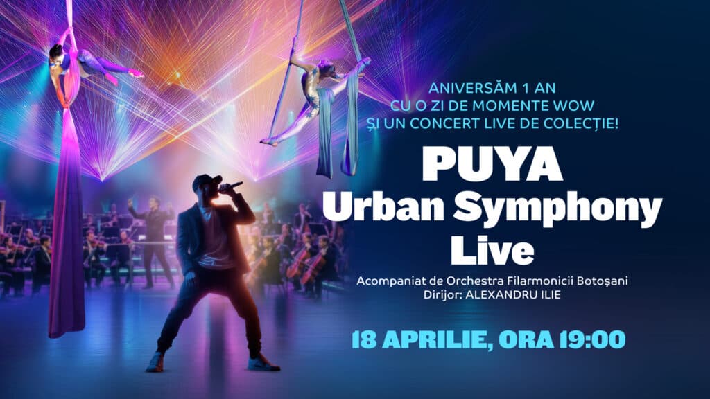 Mall Moldova marchează un an de la inaugurare cu momente artistice spectaculoase, 1.000 de premii pentru clienții săi și un concert de colecție, Puya & Orchestra Simfonică