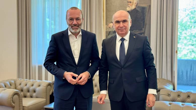 Ilie Bolojan a discutat cu preşedintele PPE Manfred Weber despre situaţia politică din România, fondurile europene şi reforme