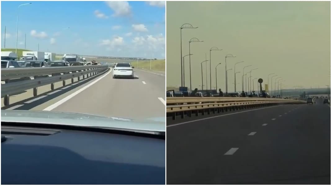 Peste 2.800 de autoturisme blocate pe podul Crimeei, în cel mai mare ambuteiaj din acest an. Se stă câte 5 ore la coadă
