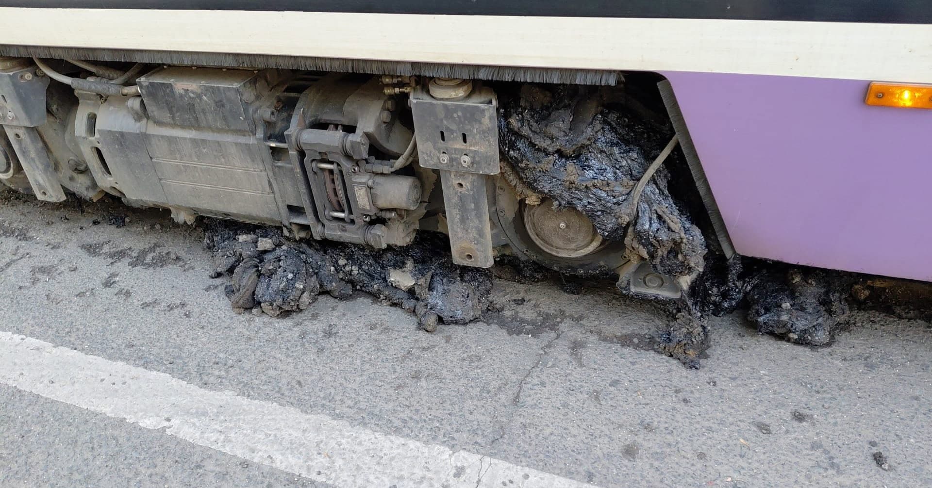 Cum arată șinele de tramvai la Timișoara, unde au fost peste 60 de grade la nivelul solului. „Pune în pericol circulația”