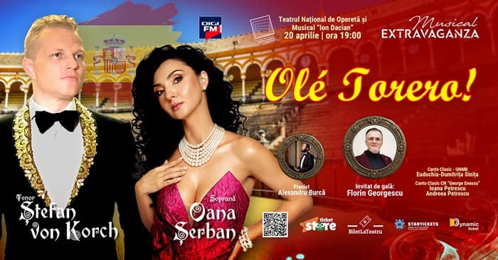 Tenorul Ștefan von Korch va „înflăcăra” scena Operetei cu recitalul „Olé Torrero!” pe 20 aprilie