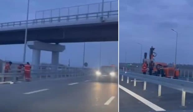 1000 de muncitori cu 200 de basculante și 80 de utilaje lucrează pe autostrada A7, între Adjud și Bacău