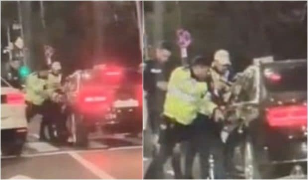 Polițiștii au scos pistolul pe stradă, în București, ca să dea jos de la volan un șofer pe care l-au urmărit prin oraș