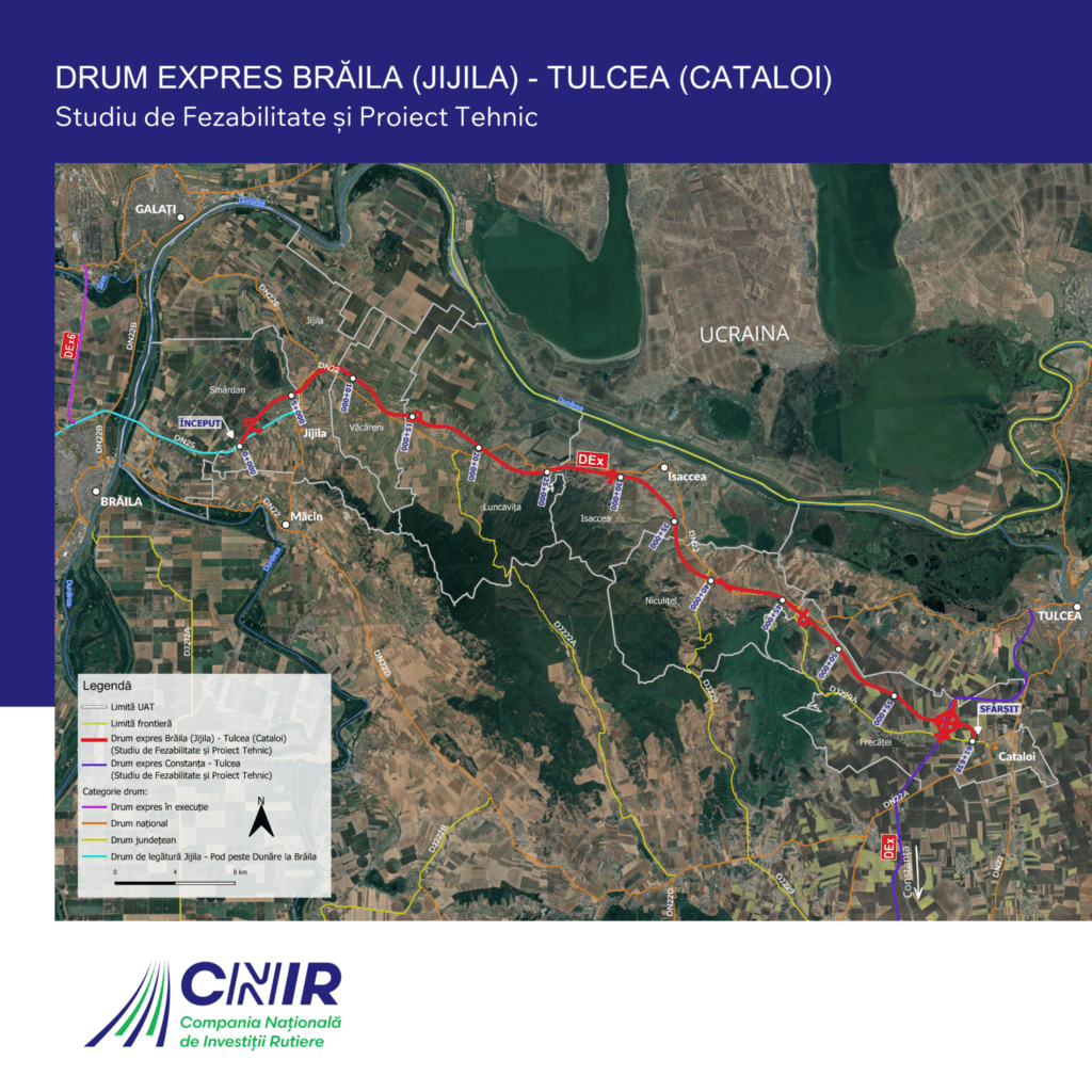 Proiectul drumurilor de legătură cu Drumul Expres Constanța – Tulcea – Brăila, pus în dezbatere publică