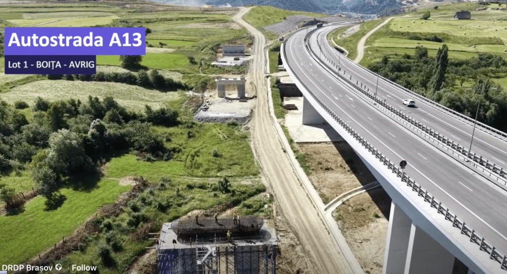 VIDEO | Autostrada Sibiu – Făgăraș: Progres de 13% la unul dintre cele mai complexe noduri rutiere din România, la Boița