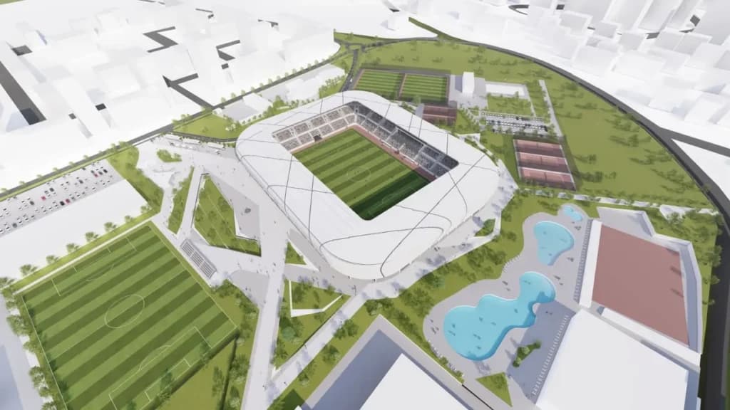 FOTO | Încep lucrările la noul stadion de 64 milioane de euro din Hunedoara. Vechea arenă va fi demolată până la finalul anului