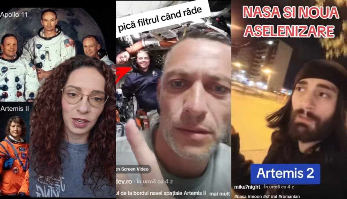 Cum au transformat tiktokerii conspiraționiști misiunea istorică Artemis II într-o “înșelăciune a Satanei”: 1,8 milioane de vizualizări cu doar două fake-uri grosolane și delir mistico-religios fără dovezi
