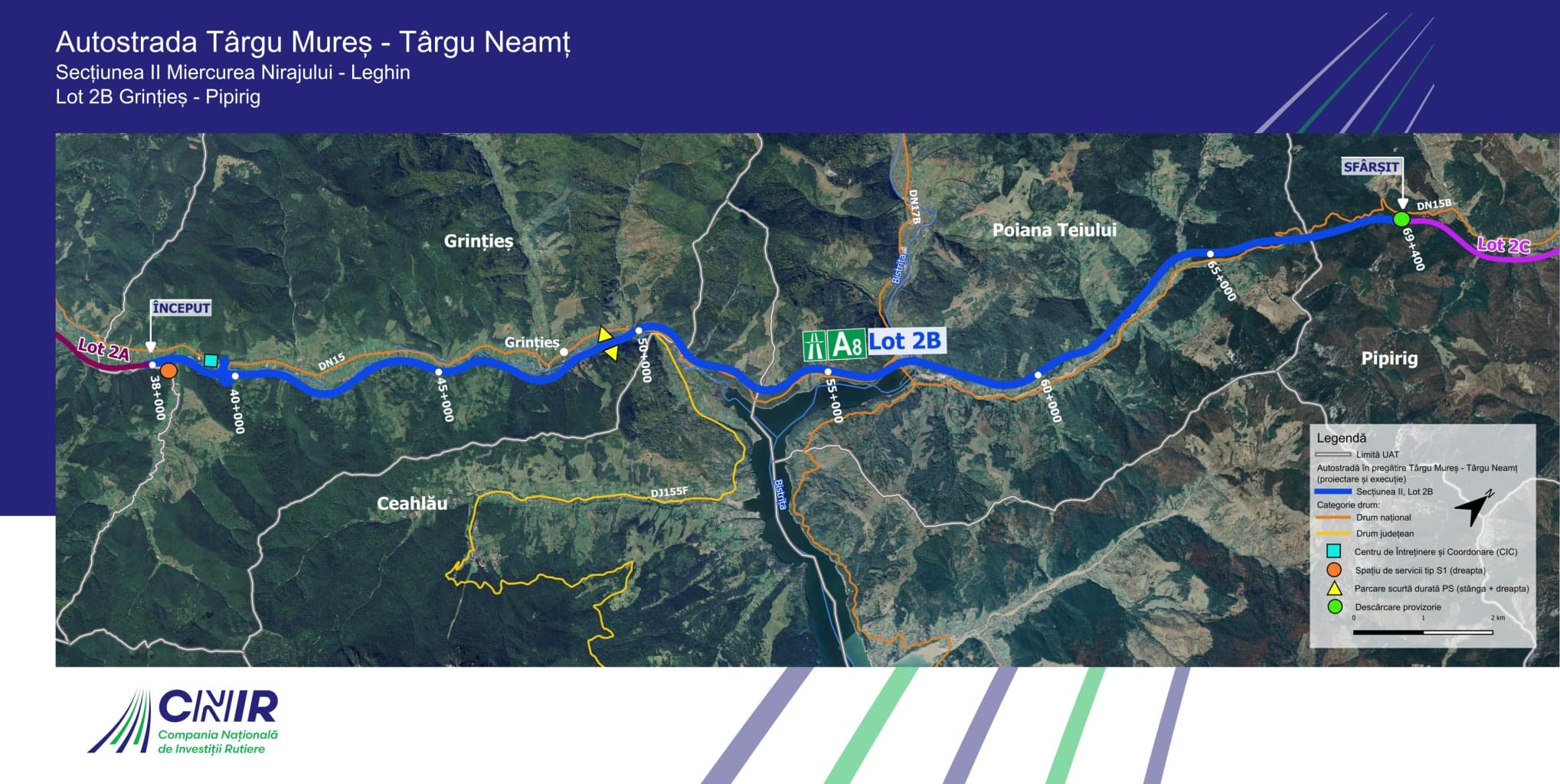 CNAIR a predat constructorului lotul 2B Grințieș-Pipirig al Autostrăzii A8 Târgu Mureș-Târgu Neamț