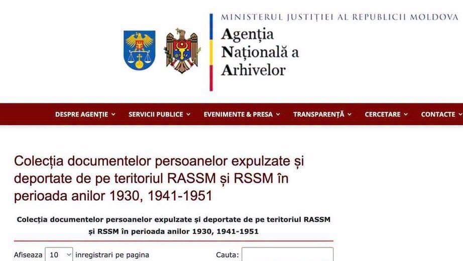 Listele persoanelor deportate din RSS Moldoveanească de sovietici în 1941, accesibile online: Peste jumătate dintre numele deportaților au fost identificate