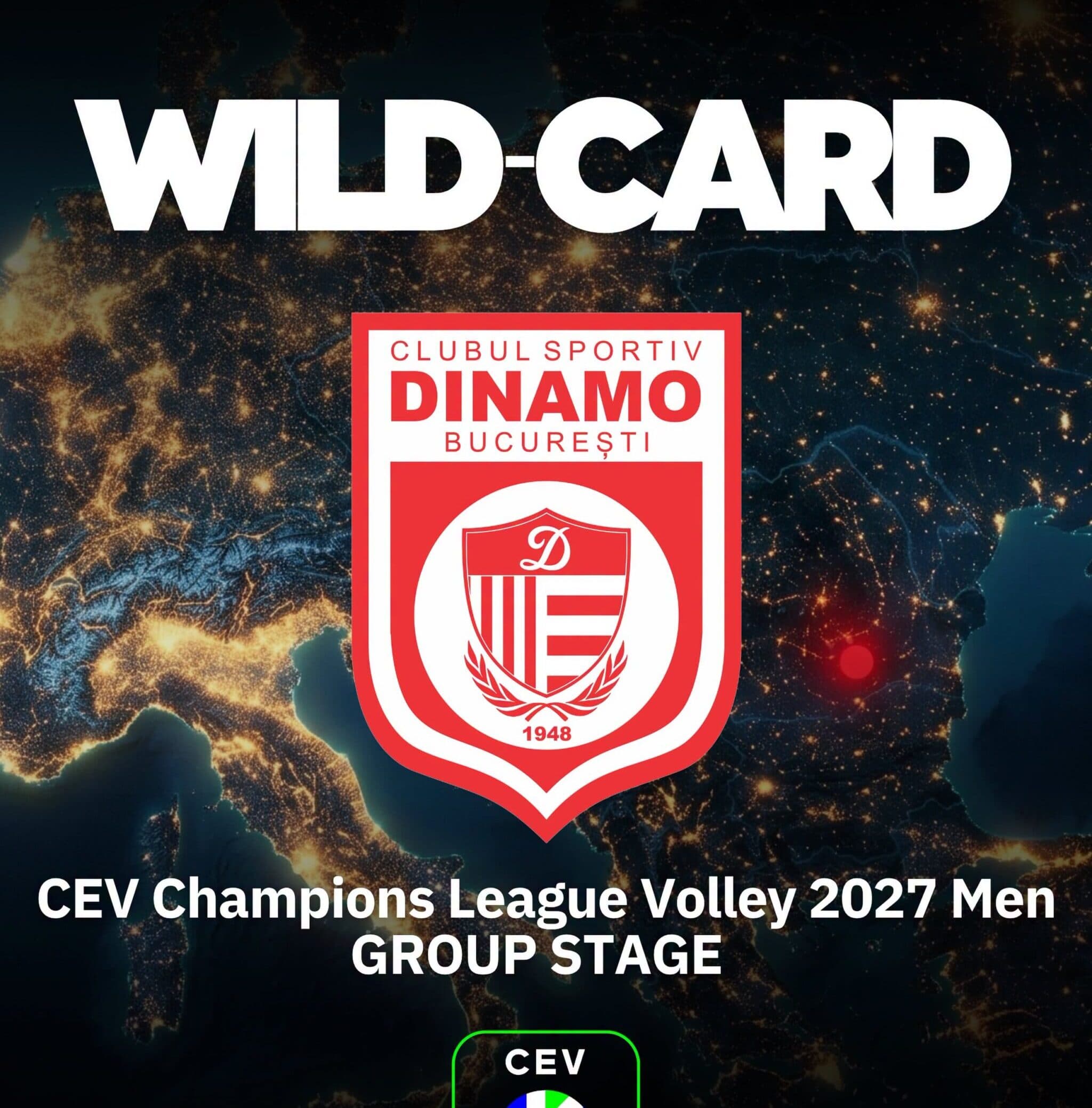 Echipa de volei masculin a CS Dinamo a primit un wild card și va participa în grupele CEV Champions League