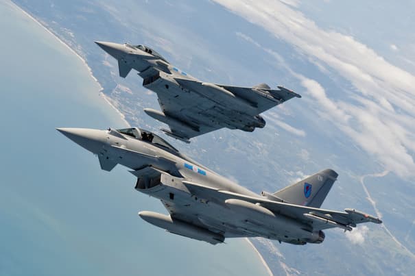 Patru Eurofighter Typhoon au aterizat la Kogălniceanu