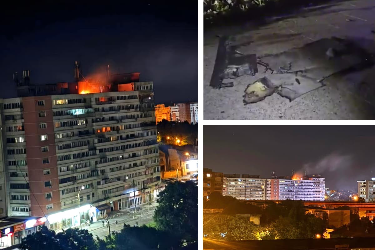 VIDEO | Secundele în care o dronă lovește un bloc din Galați, în probabil cel mai tulburător moment de când Rusia a început un război la granița cu noi