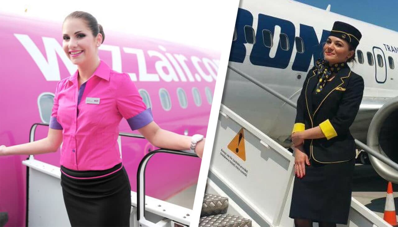 Ce salarii au stewardesele de la Wizz Air, Ryanair, TAROM și HiSky în 2026. Câți bani câștigă lunar, cu tot cu sporuri și diurne de zbor