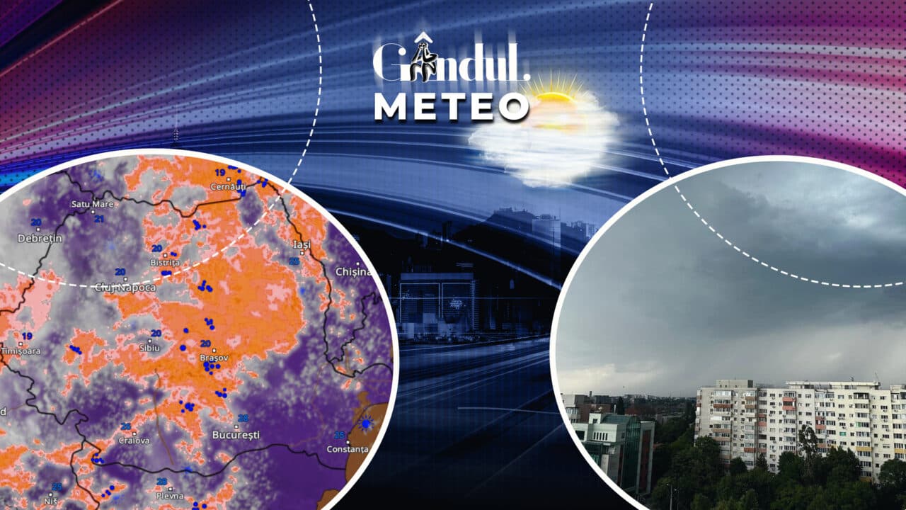 Vremea se schimbă radical, cod portocaliu emis de meteorologi. ANM anunță vijelii, ploi torențiale și căderi de grindină. Unde se vor acumula chiar și peste 70 l/mp