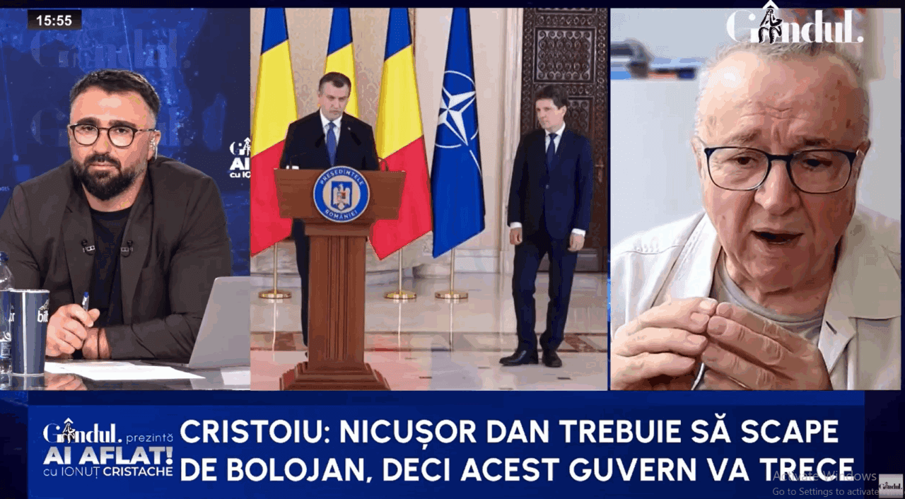 Cristoiu: Dacă trece guvernul Tomac, vom fi prima țară din lume în care nimeni nu e la putere
