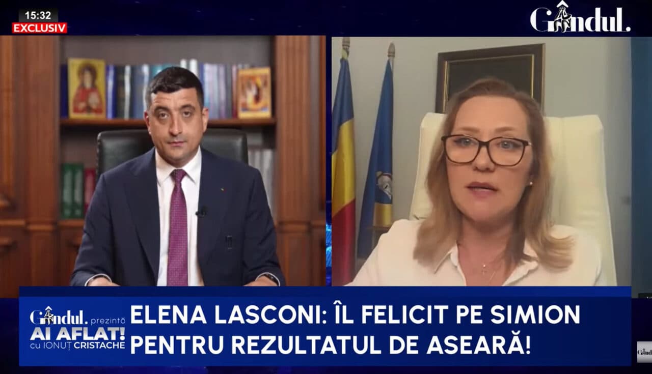 Elena Lasconi: „Îl felicit pe George Simion pentru rezultatul de aseară”