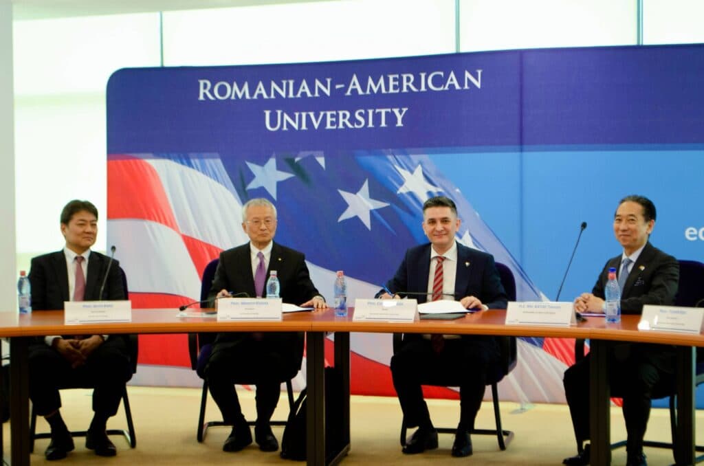 Premieră națională în învățământul superior: a fost lansat primul program de masterat cu dublă diplomă Japonia-România, la Universitatea Româno-Americană