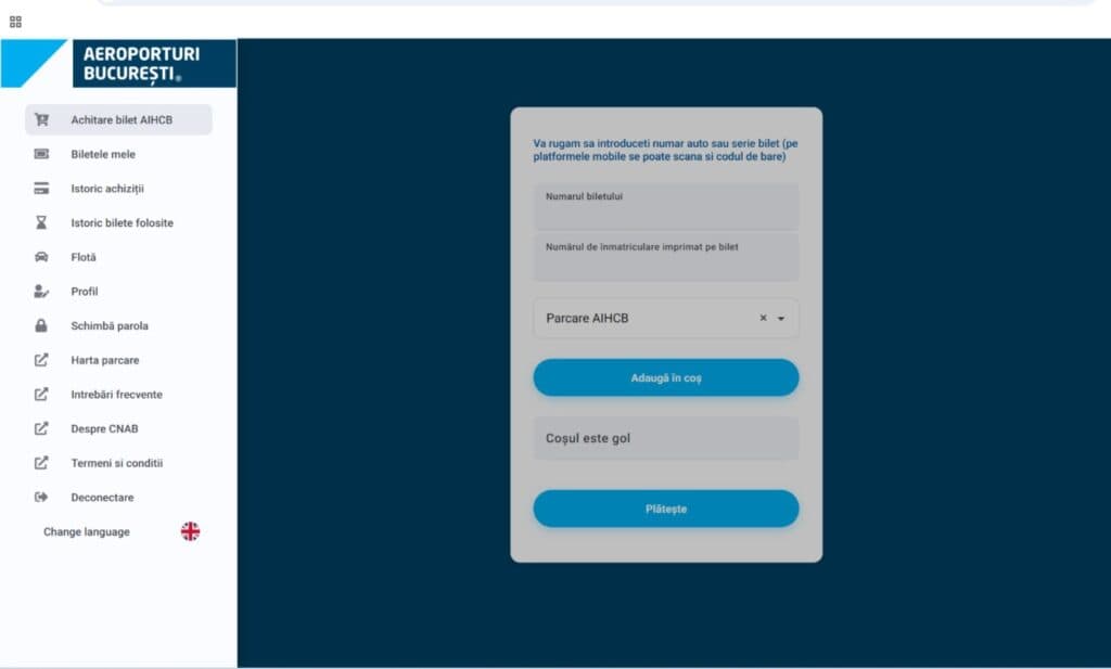 Aeroportul „Henri Coandă” introduce plata online pentru parcare