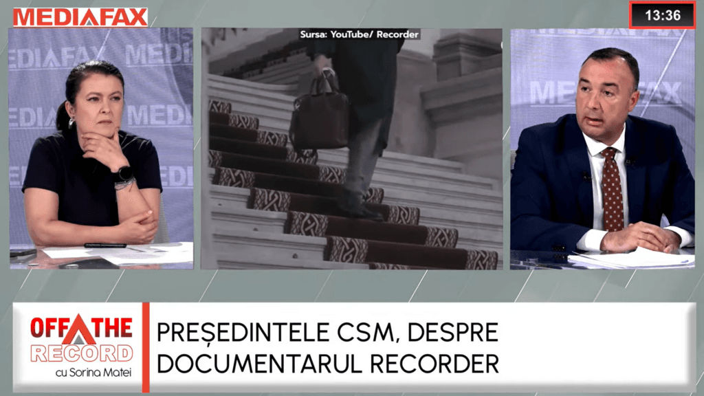 „Colegii nu meritau să li se arunce o pată de corupție și abuzuri sistemice generalizate”. Președintele CSM, despre documentarul Recorder
