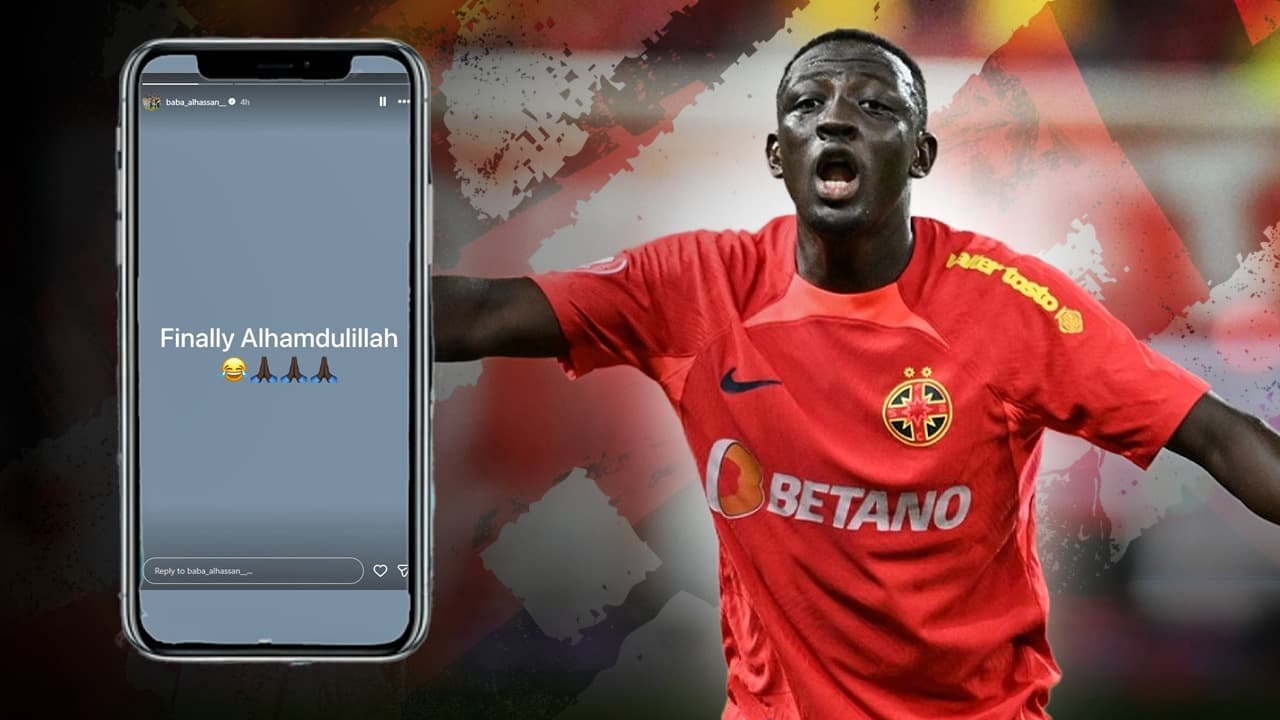 EXCLUSIV Baba Alhassan a explicat pentru ProSport postarea care i-a înfuriat pe mulți fani după plecarea sa chiar înaintea derby-ului cu Dinamo: „Știi cum e la FCSB…”