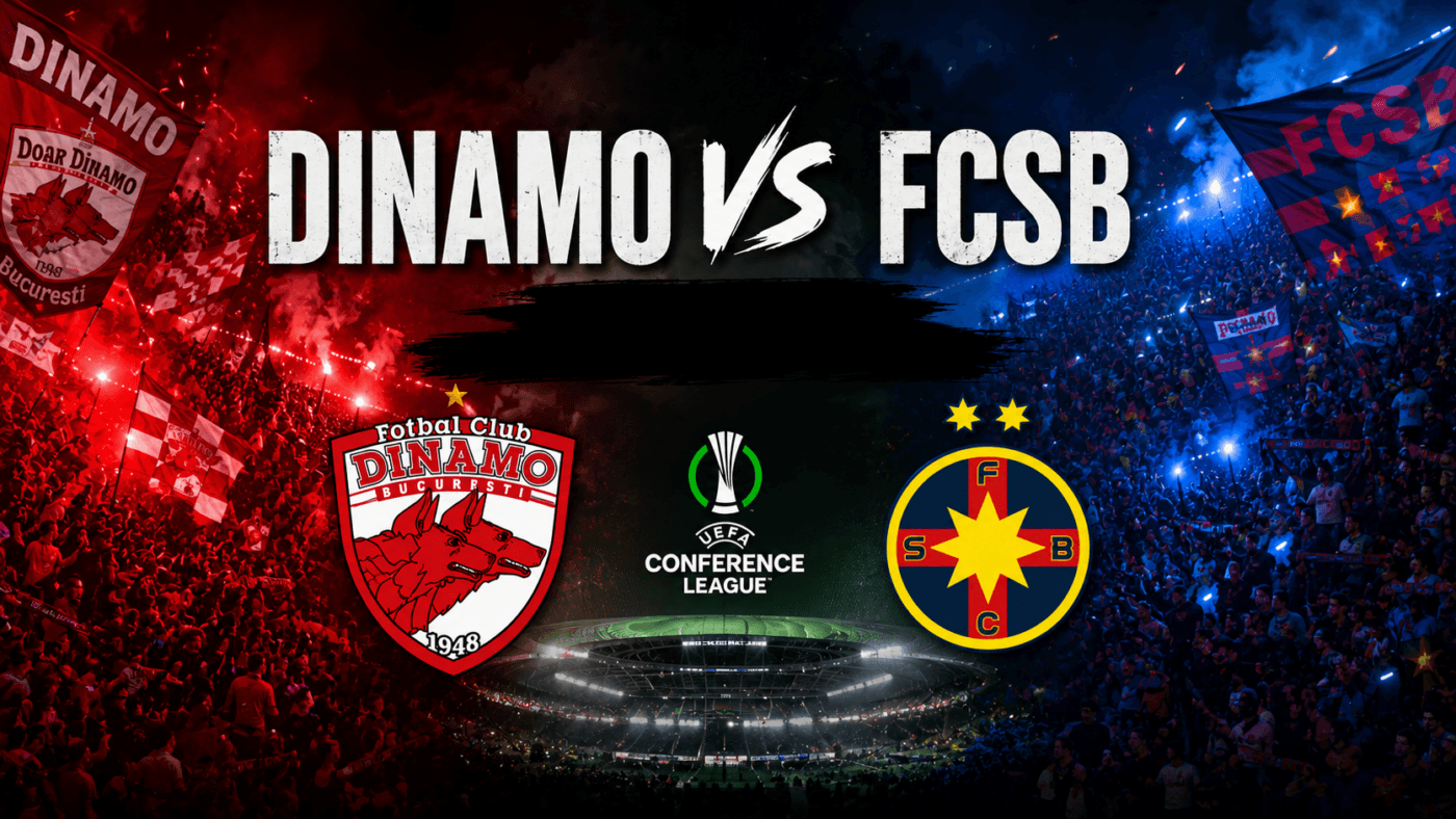 LIVEBLOG Baraj Dinamo – FCSB se joacă azi! Povestea COMPLETĂ din derby pentru Europa: echipe de start, arbitri, livetext și cine transmite tv finala spre Conference League