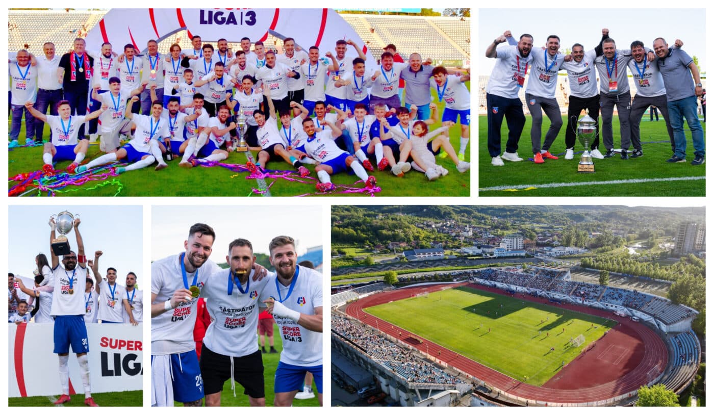 Zăvoiul în sărbătoare! Râmnicu Vâlcea revine după 9 ani în Liga 2, la fel și antrenorul Constantin Schumacher: ”Nu a fost ușor”