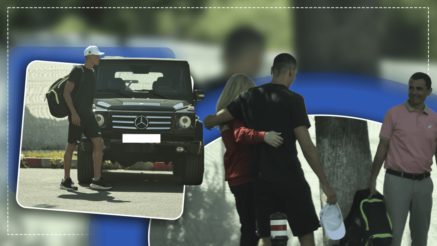FOTO PAPARAZZI Întâlnirea zeilor! David Popovici a coborât din Mercedesul de 500.000 de euro și a luat-o în brațe pe Nadia Comăneci